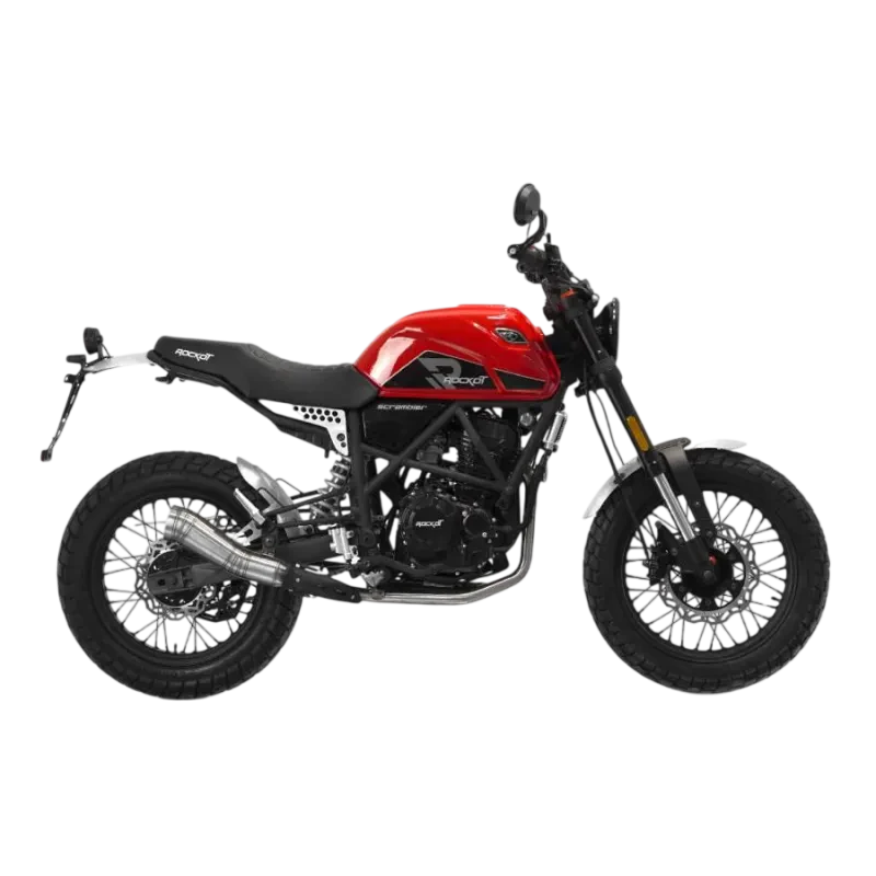 Мотоцикл дорожный ROCKOT SCRAMBLER (красный глянцевый)
