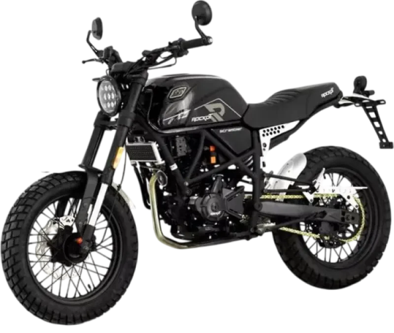 Мотоцикл дорожный ROCKOT SCRAMBLER (черный глянцевый)