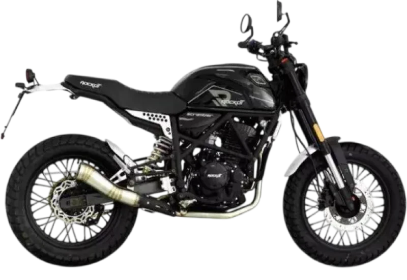 Мотоцикл дорожный ROCKOT SCRAMBLER (черный глянцевый)